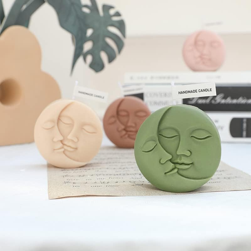 Candle Molds - Silicone Mold for Candles Making, DIY 3D Moulds for Soy Wax, Beeswax, Scented Candle, Valentine'S Day Gifts (Moon) - Adorable image number 6