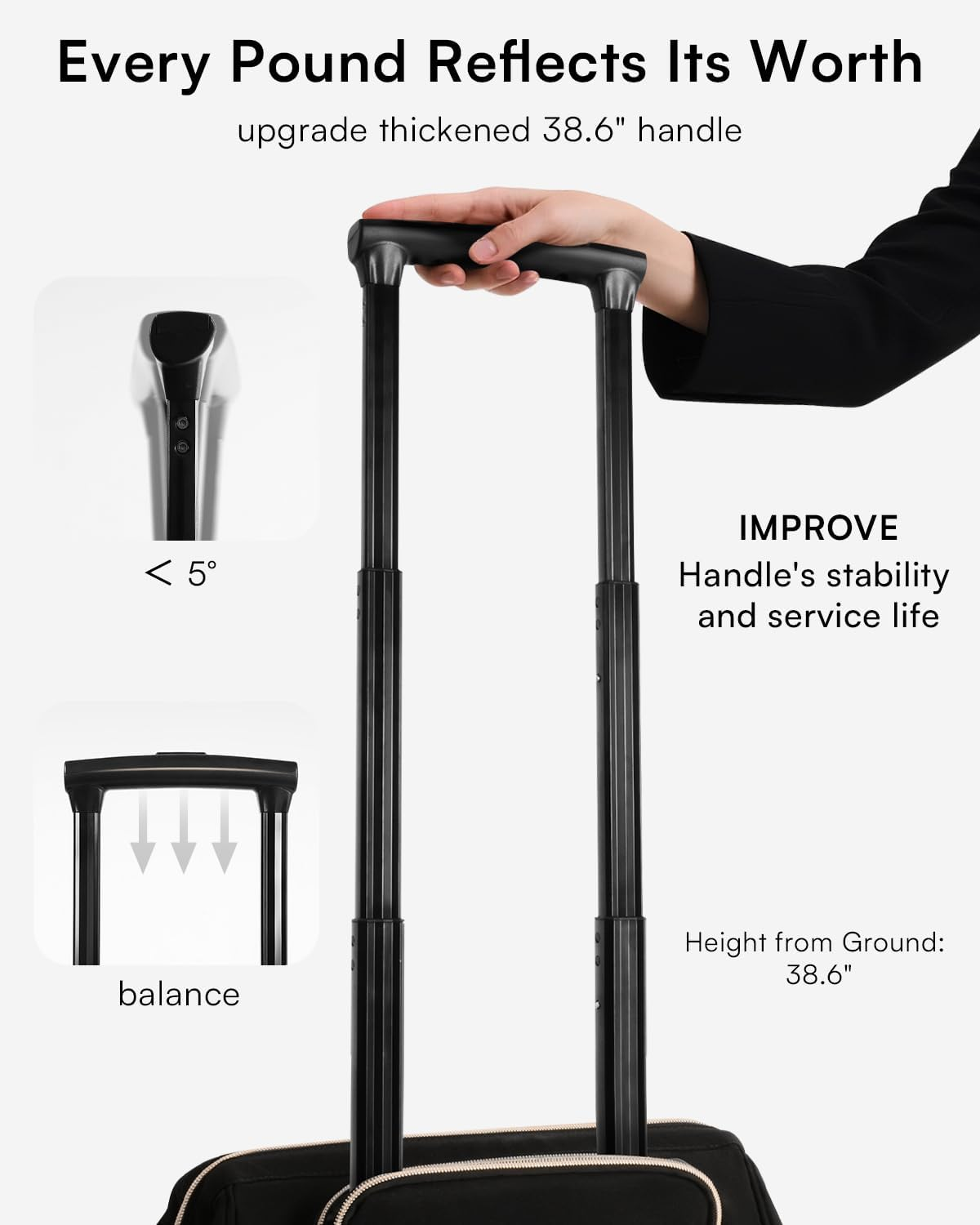 Arcoyard Rolling Backpack for Women, 16 Inch Travel Backpack with Wheels, Vertical Storage Wheeled Laptop Backpack - Grey Brown image number 2