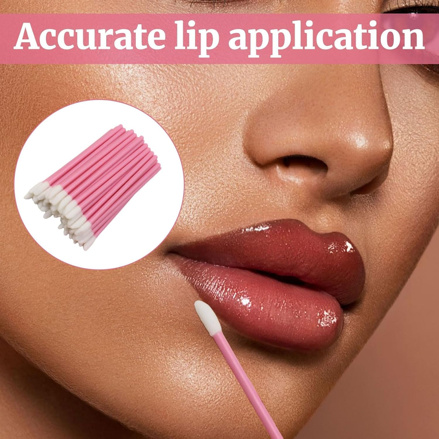 100Pcs Mascara Wands Eyelash Brushes, 100Pcs Lip Scrubber Brush, Disposable Makeup Tool Set, Eyebrow Brush Cosmetic Makeup Brush Tool Kits, Ideal for Mascara, Lip Gloss and Lipstick Testing image number 1