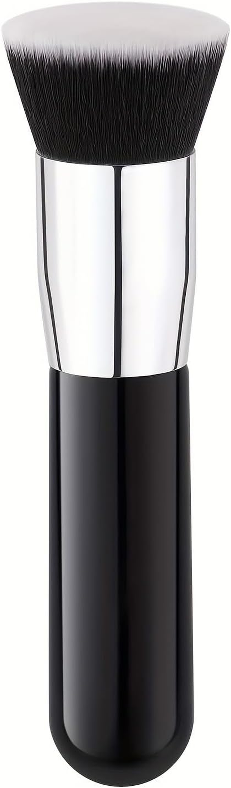 RIBHNXHI Flat Top Kabuki Foundation Brush for Liquid Makeup Professional Grade Large Face Brush for Buffing and Blending Mineral Powder Cosmetics Black image number 4