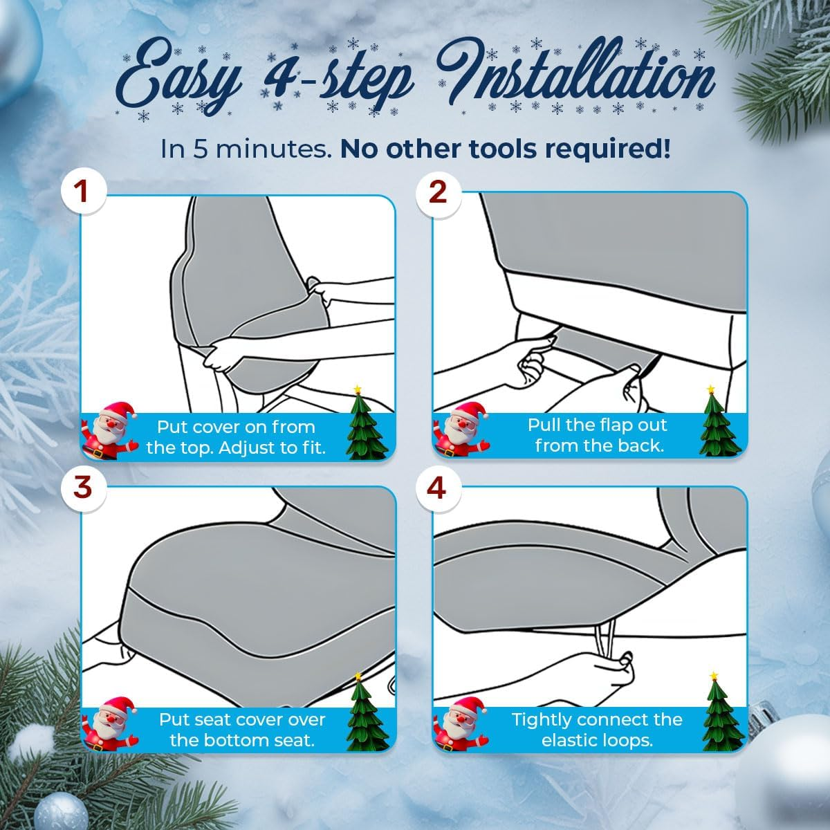 GENANY Owl I'M so Grumpy 2 Front Car Seat Covers for Car Truck Sedan SUV, Car Gifts, Durable Automotive Seat Covers, Breathable Bucket Seat Covers, Protective Interior Accessory - 02. Skellington Couple image number 3