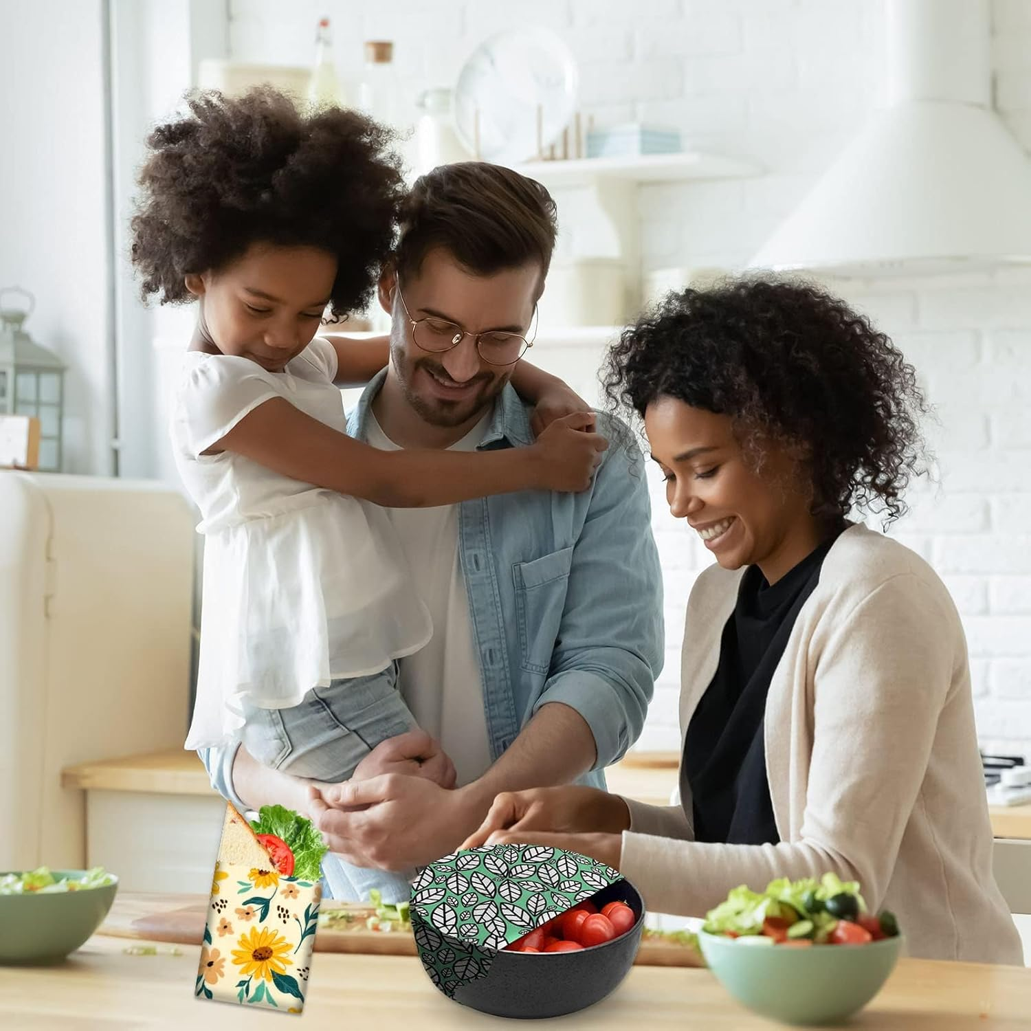 9 Pack Beeswax Wraps for Food, Eco-Friendly Beeswax Food Wraps, Bread Sandwich Wrapper - Organic, Sustainable, Zero Waste, Reusable Plastic-Free Food Storage Wrap, 1XL, 3M, 5S