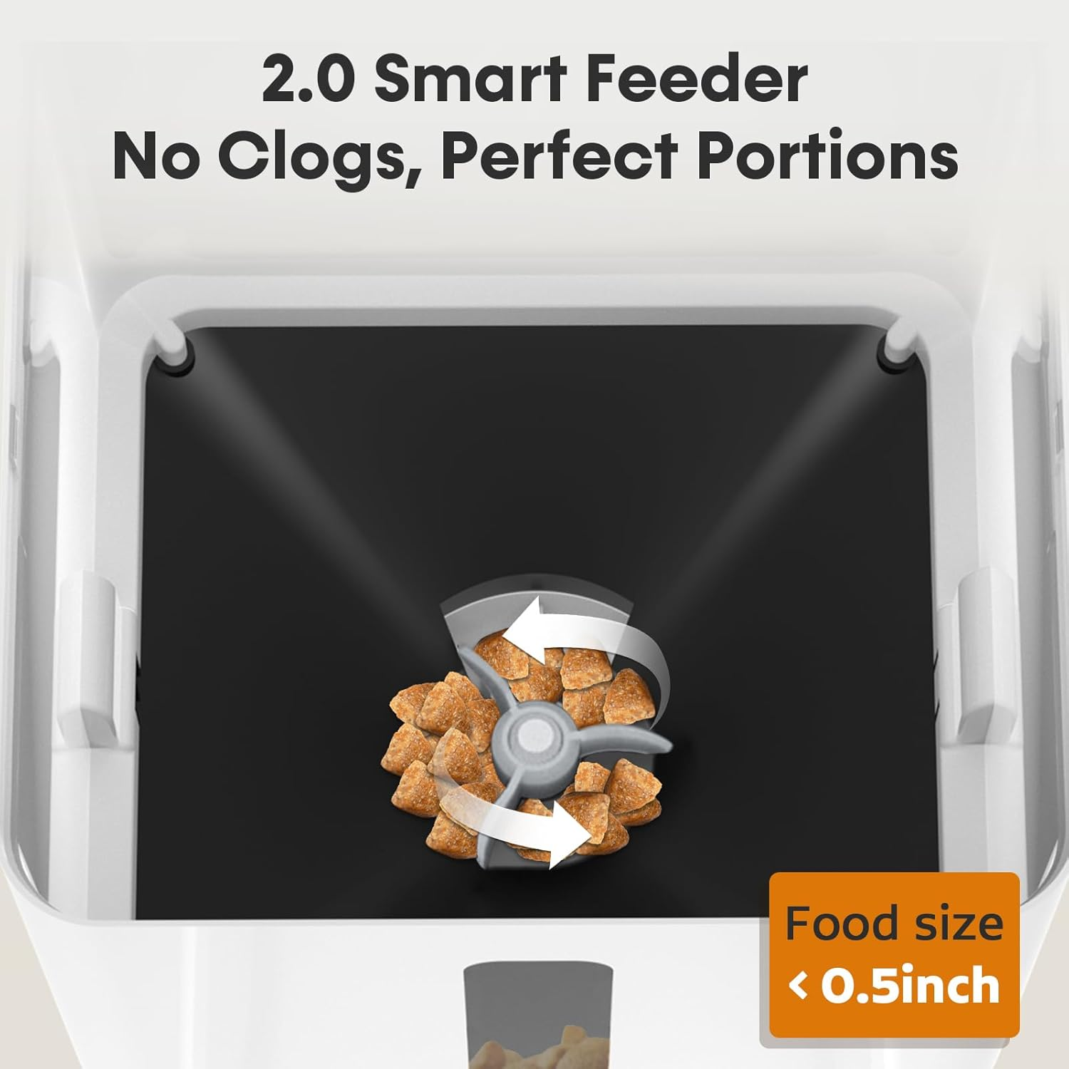 Automatic Dog Feeder with Camera Wifi: 8L, 33 Cups Easy Setup Cat Food Dispenser - HD 1080P Video Recording Timed Pet Feeder for Cat Dog Small-Pet, 5G App Control image number 3
