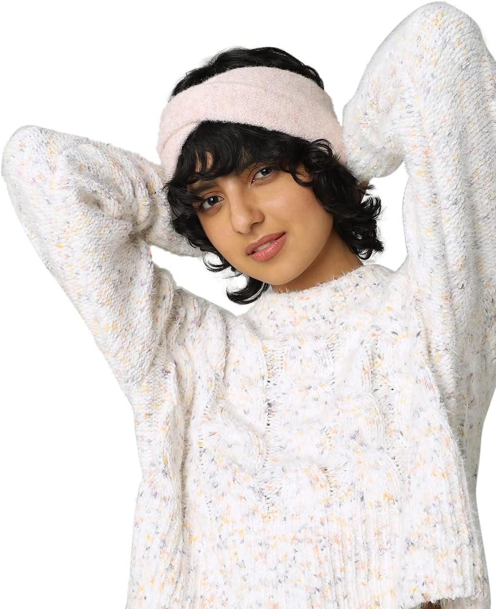 ONLY Women'S Onllinea Life Lurex Headband Acc Headband, Pearl, One Size