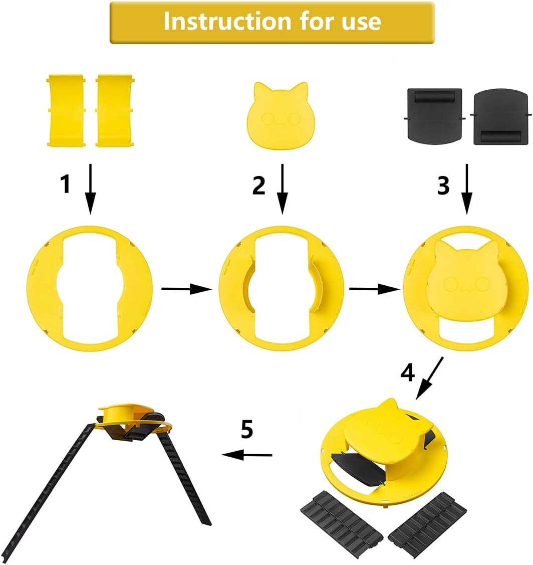 AIMALL Auto-Reset Flip Lid Rat Trap for 5-Gallon Bucket, Humane Reusable Mouse Catcher with Entry Ramps, Indoor Outdoor Rodent Control Tool, 12.2"X3.5"