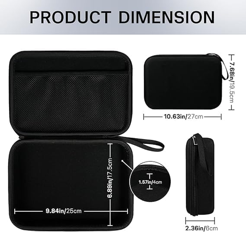 Hard Shell Travel Sunglasses Organizer Case, Portable Eyeglasses Storage Box with Adjustable Dividers & Slots for Multiple Glasses, Sunglass Case for Trip Men and Women image number 2