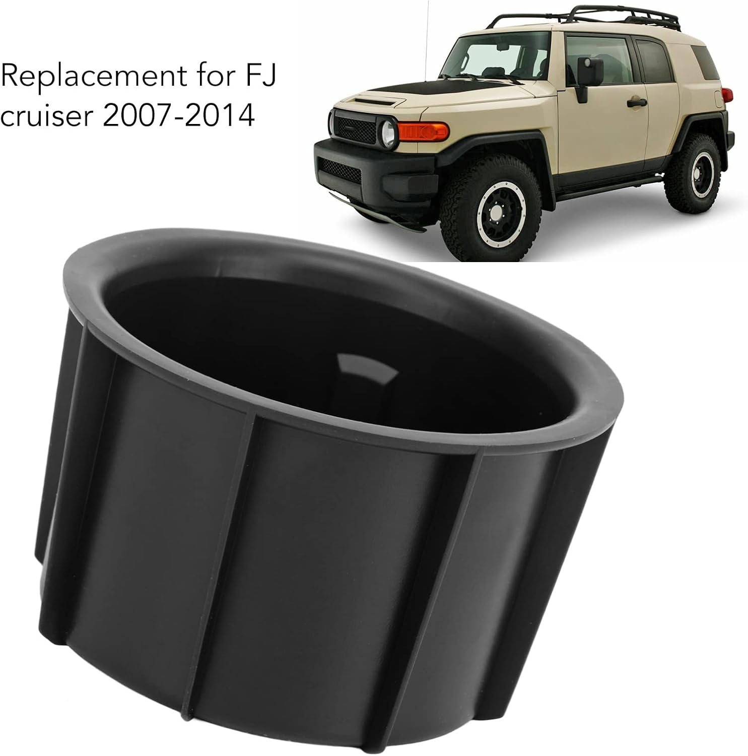 Drink Holder Insert, 2Pcs 55616‑35010 Console Cup Holder Insert for FJ Cruiser 2007‑2014 image number 1