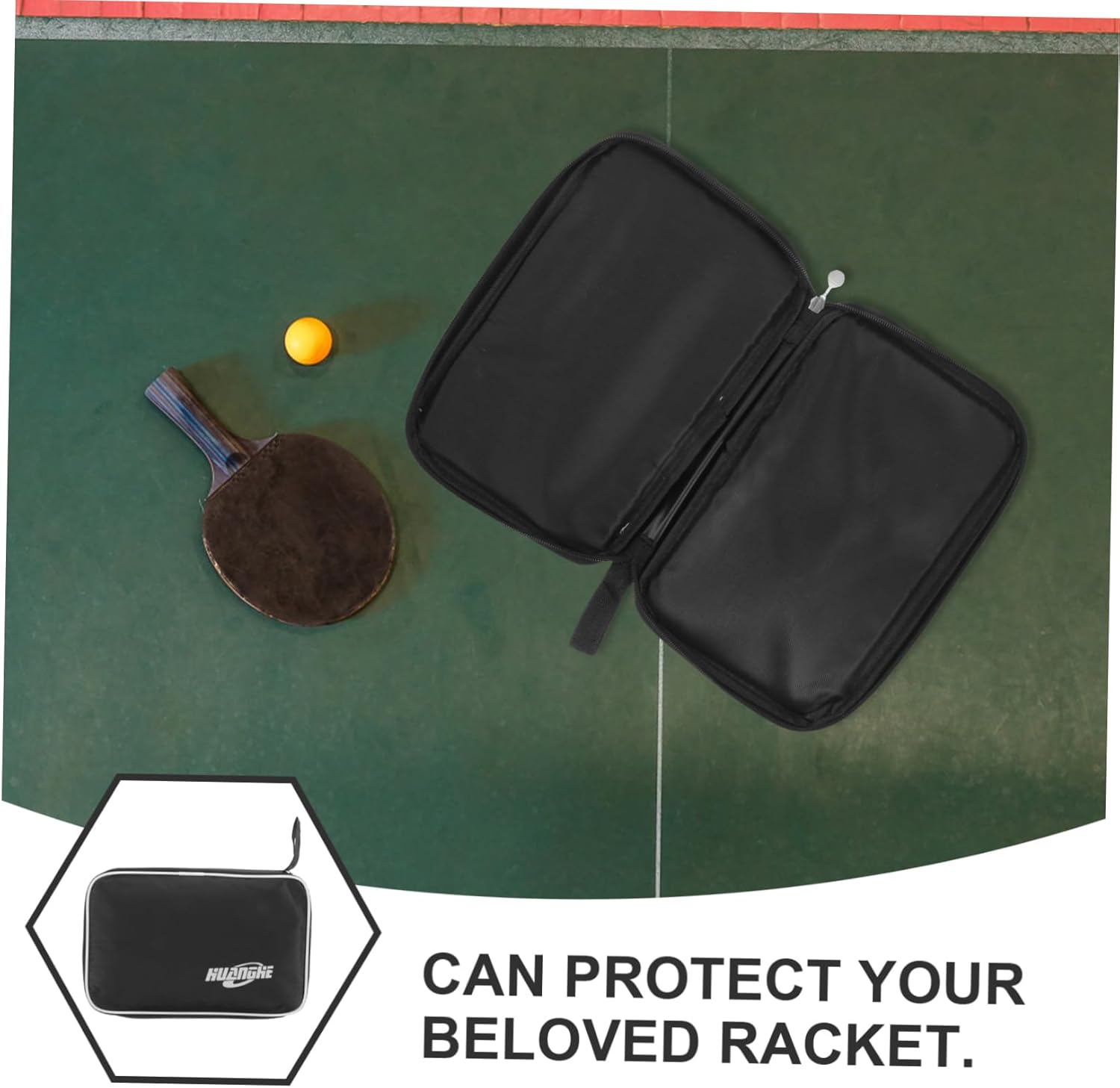 Milisten Table Tennis Bag Tt Racket Cover Table Tennis Racket Cover Table Tennis Bat Holder Table Tennis Paddle Case Table Tennis Racquet Cover Tt Paddle Bag Oxford Cloth Hard Box Pingpong image number 6