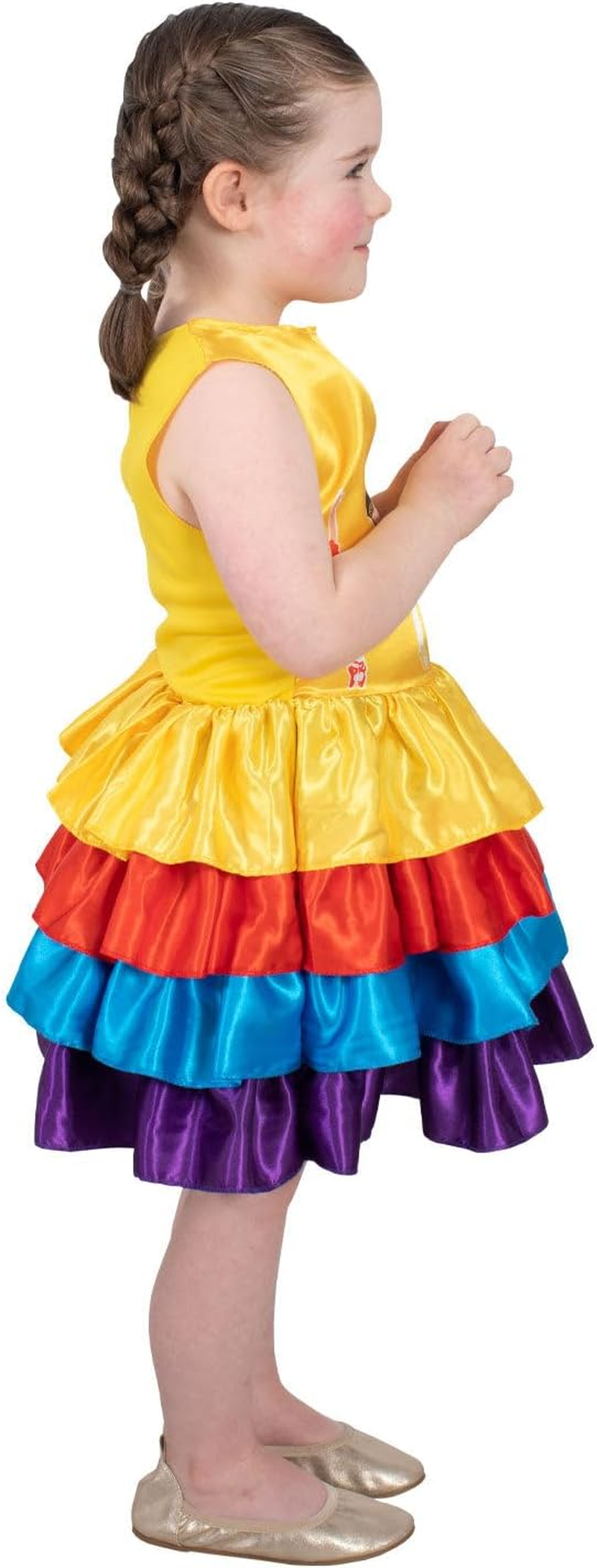 Wiggles Ballerina Multi-Coloured Dress Costume for Kids - the Wiggles - Small (3-5 Yrs)
