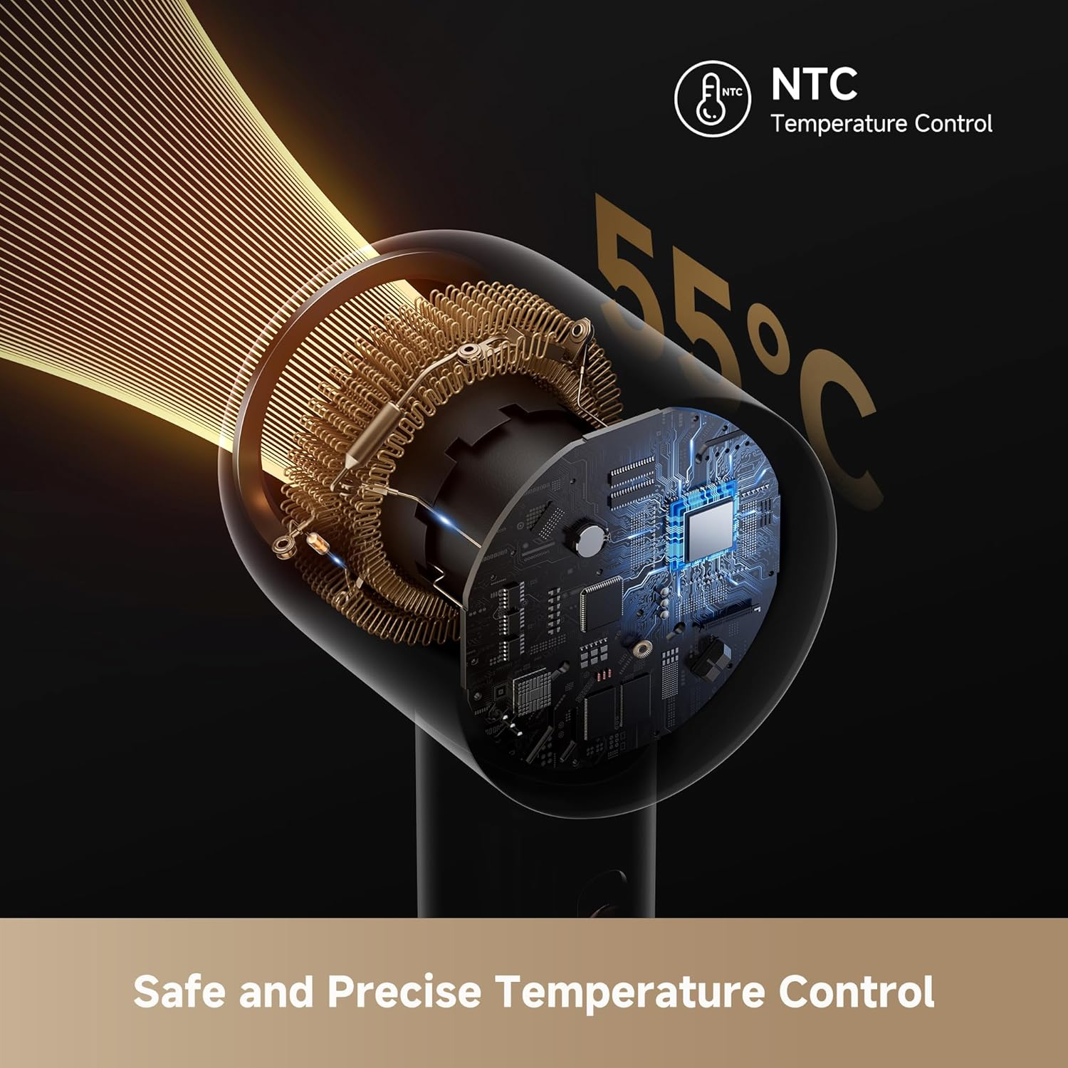 Dreame Hair Glory Mix High-Speed Dryer, 3 Magnetic Nozzles, Perfume Infusion, Customized Fragrant Drying, NTC Temperature Control, 300,000,000 Negative Lons/Cm&sup3;, 110,000RPM Motor, 336G Lightweight image number 5