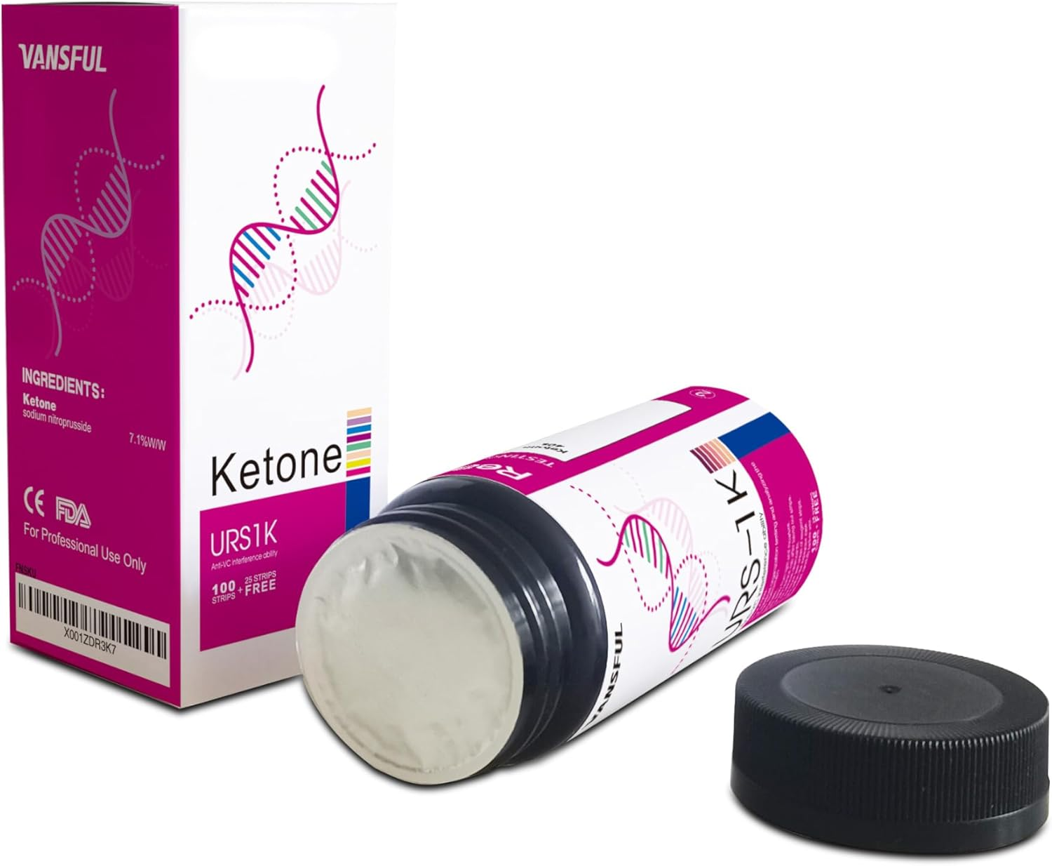 Urine Test Strips, Ketone Urine Strips, Accurate Results, Urinalysis Home Testing Stick Kit to Help Monitor Your Health, Urine Strips Dipsticktests image number 1