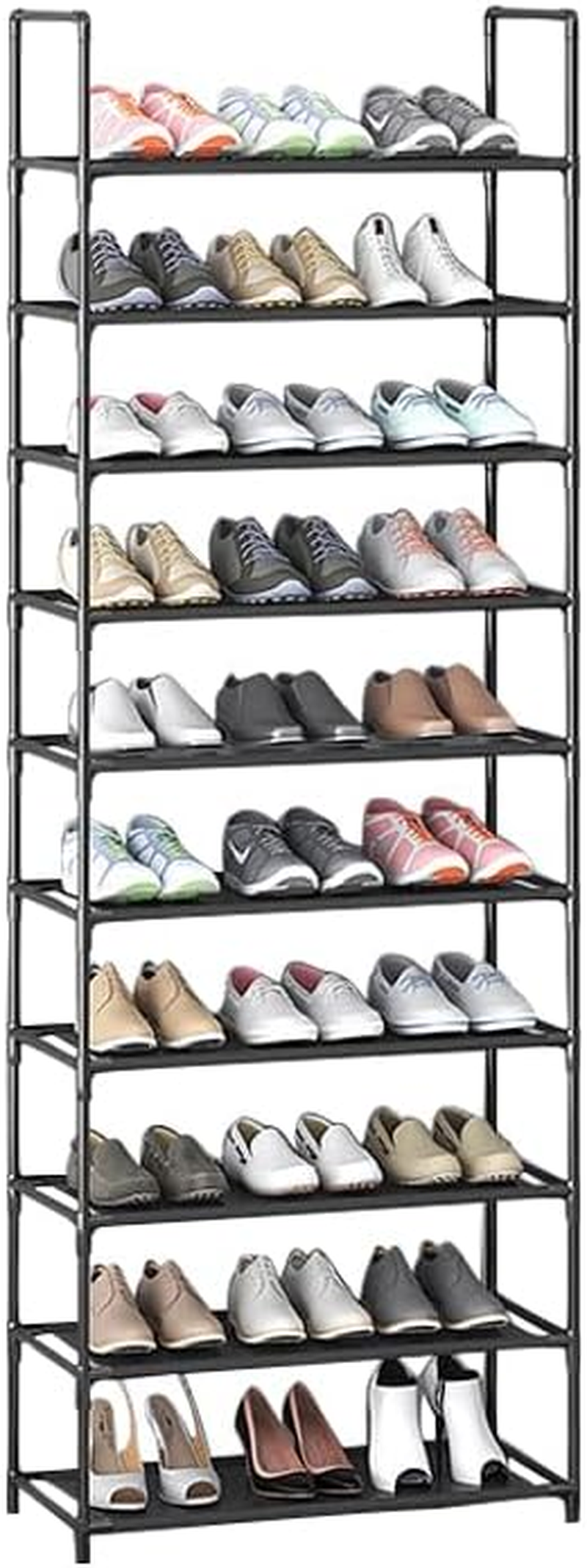 Shoe Rack, Shoe Organizer for Entryways, Shoe Racks for Entryways and Garages, Sturdy and Durable Shoe Rack for Closet，Suitable for Many Shoe Types:Sneakers, Canvas Shoes, Slippers（10-Layer）