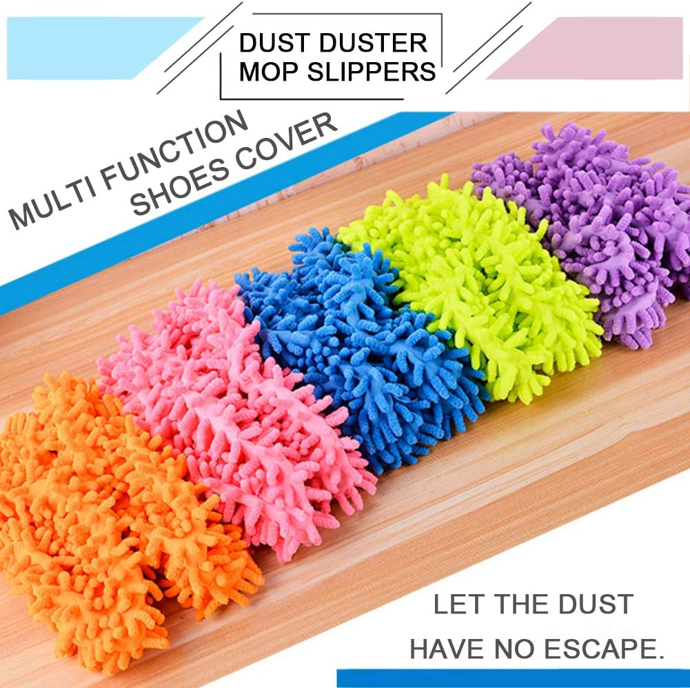 Cosywell Mop Slippers Shoes Cover Dust Duster Slippers Cleaning Floor House Washable 10 PCS 5 Pairs image number 5