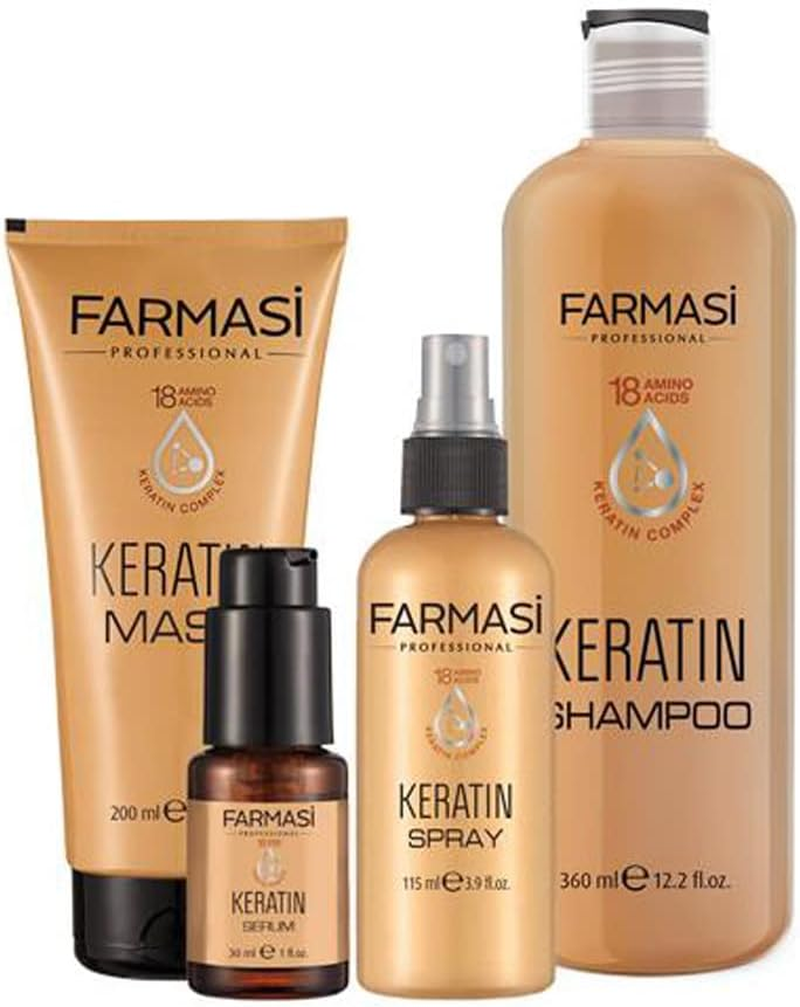 FARMASI Professional Keratin Therapy Repairing Hair Mask, Dry Damaged Color Treated Hair Restore, All Hair Types 6.7 Fl. Oz / 200 Ml image number 2