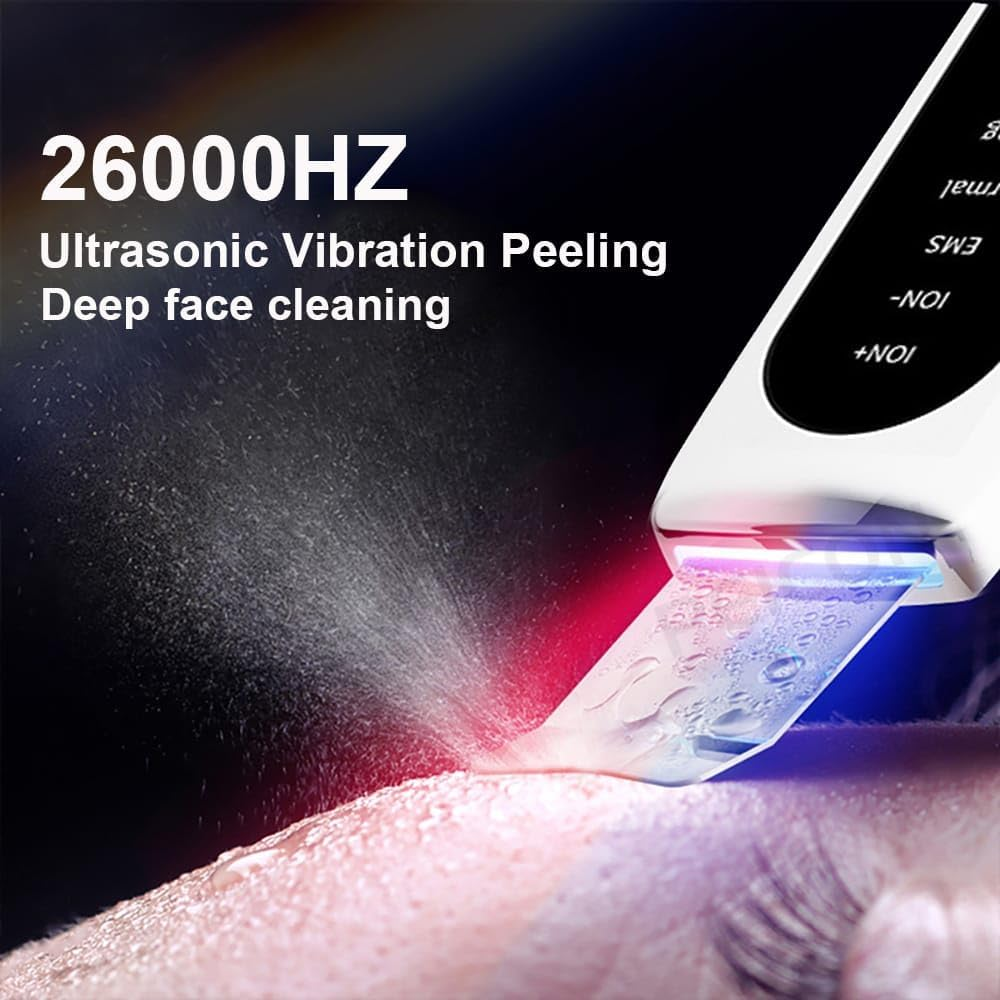 Ultrasonic Skin Scrubber Peeling Blackhead Remover Deep Face Cleaning Ultrasonic Ion Ance Pore Cleaner Facial Shovel Cleanser image number 3