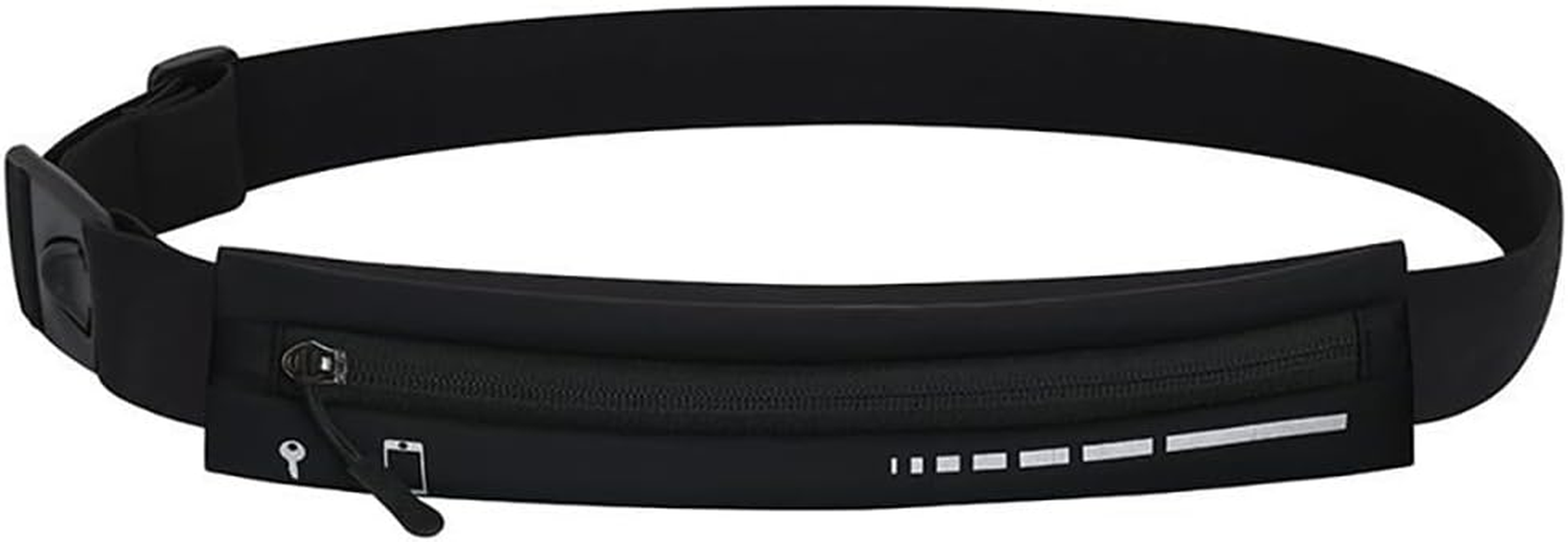 Slim Running Belt Fanny Pack, Waist Reflective Pouch Belt for Sport, Money Phone Keys, Black image number 3