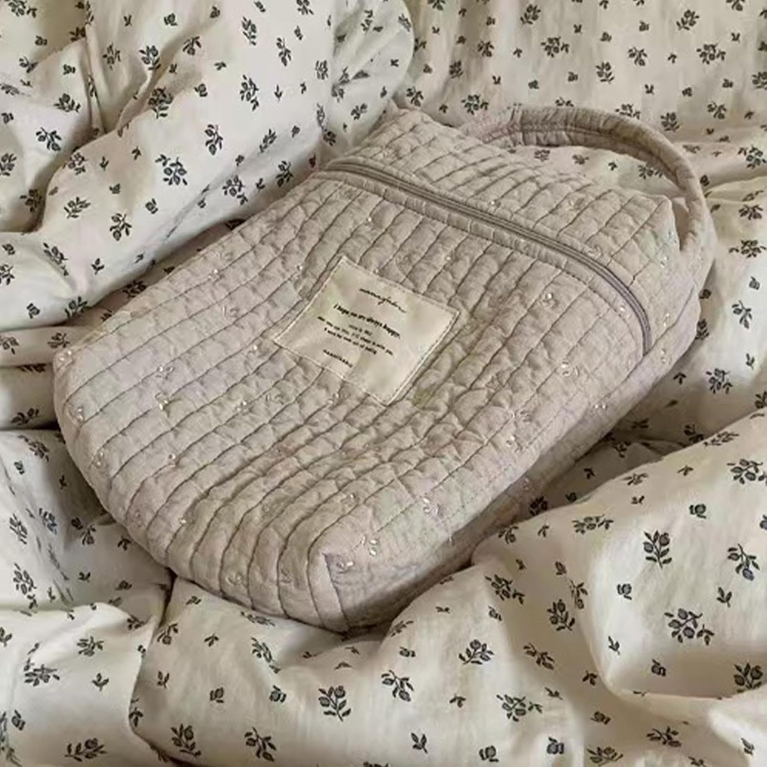 Nappy Caddy, Washable Nappy Organiser Portable Baby Diaper Caddy Travel Nappy Storage Bag Diaper Bag for Mum, Baby Boy, Baby Girl, 36X28X8Cm image number 2