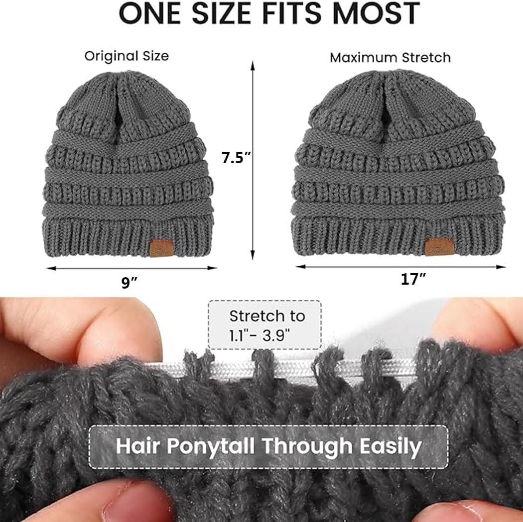 Idopick Satin Lined Winter Beanie Hat for Men Women, Warm Knit Hat Breathability & Elasticity Snow Cap Hat for Cold Weather image number 4