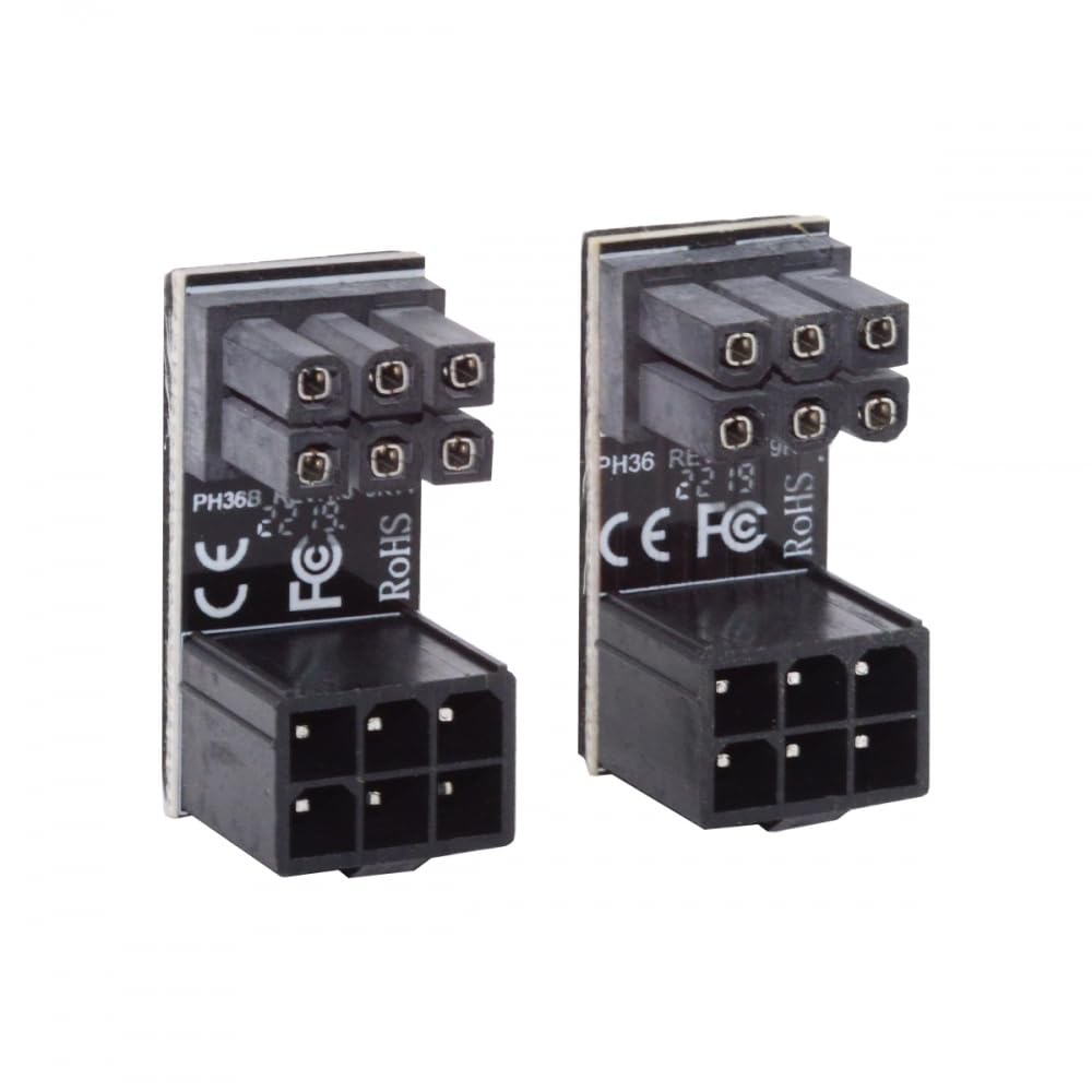 CY Adapter 2Pcs/Lot ATX 8P EPS Male to Female 90 Degree up down Angled Power Header for CPU 12V