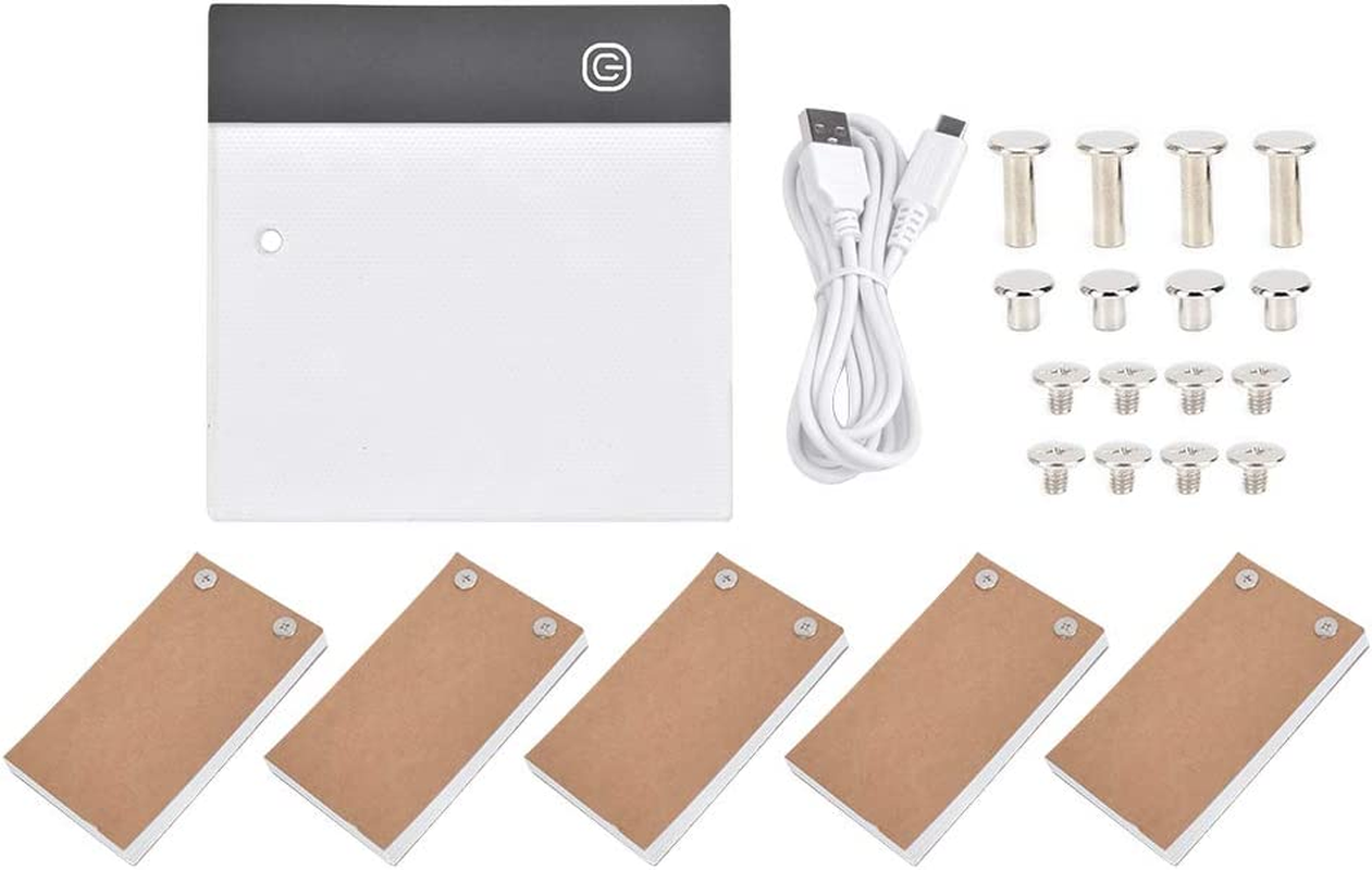 Flip Book Kit with Light Pad, LED Lightbox for Drawing and Tracing, LED Light Tablet for Tracing Flipbook Paper with Binding Screws image number 4