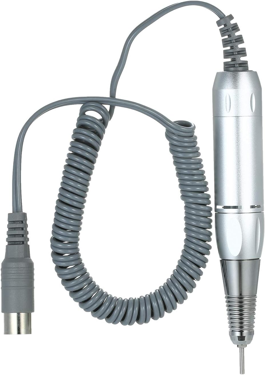 Professional Electric Nail Art Drill Handle File Polish Grind Machine Handpiece Manicure Pedicure Art Accessories Sliver