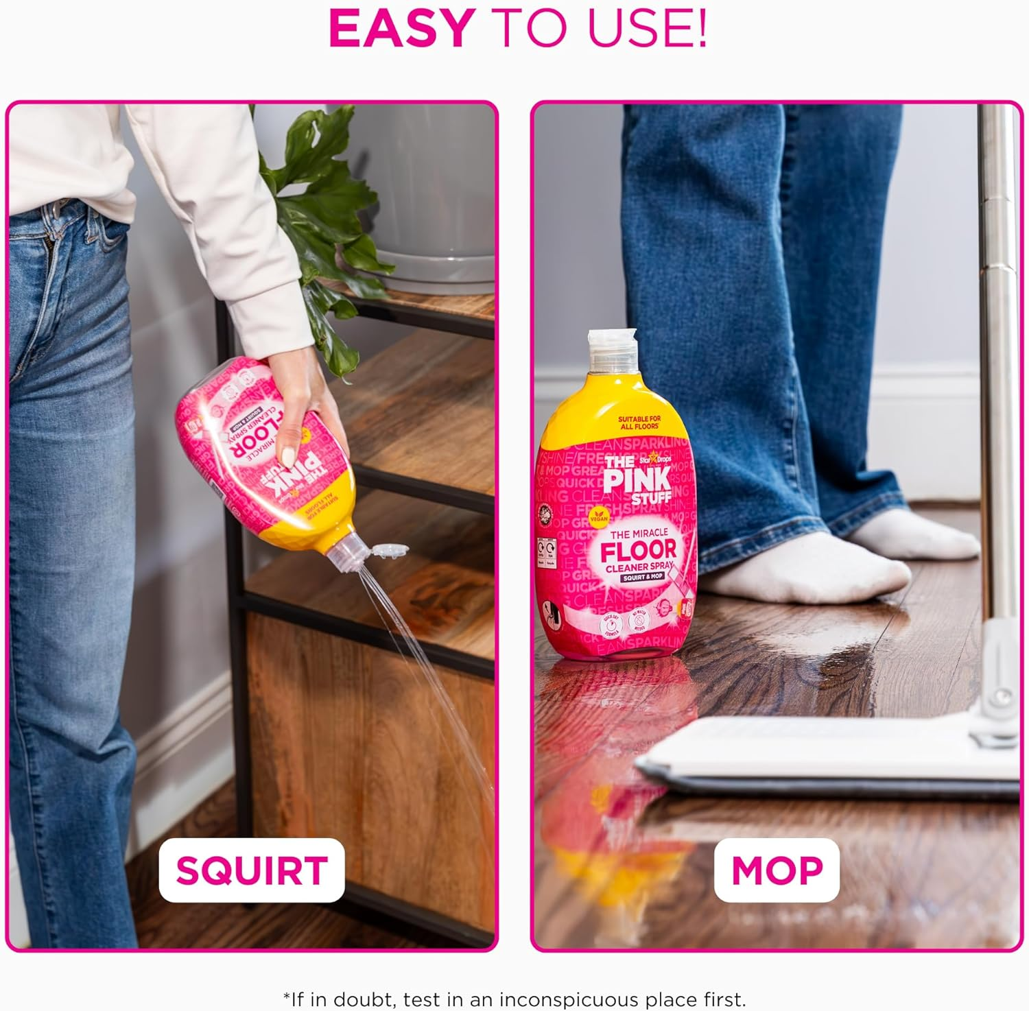 The Pink Stuff Miracle Floor Cleaner Spray (750Ml) - No Bucket or Water Needed - Spray Floor and Mop Clean - Vegan Friendly image number 1