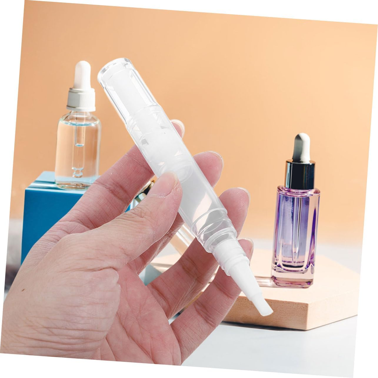 CATIEBYE 5Pcs Nail Polish Pen Cuticle Oil Brush Pen Refillable Essential Oil Applicators image number 1
