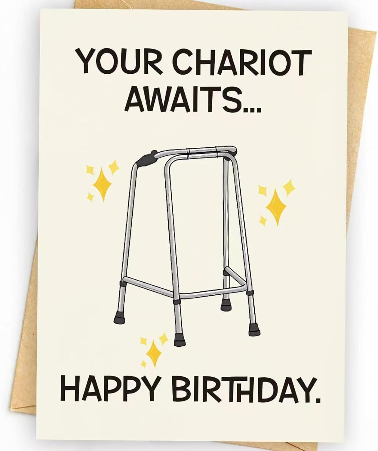 Funny Birthday Card for Men & Women - Blank Inside, Recycled Paper Card with Envelope, Humorous Birthday Gifts for Husband Wife Dad Mom Friends