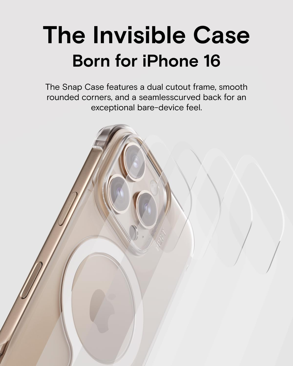 MOFT Invisible Case for Iphone 16 Pro Case, Clear Magsafe Phone Case, Dual Cutouts Frame Design with Bare-Device Feel, Anti-Yellowing Ultra-Thin Strong Magnetic Protective Phone Cover, Clear image number 6