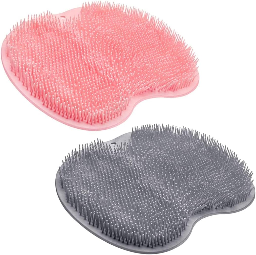 2Pcs Foot Washing Mat Foot Brush Scrubber Mat, THJOPOKEEL Foot Washer Shower Foot Mat with Suction Cup, Back Exfoliating Bath Wash Pad, Foot Cleaner Massage Pad Promote Blood Circula for Men and Women image number 5