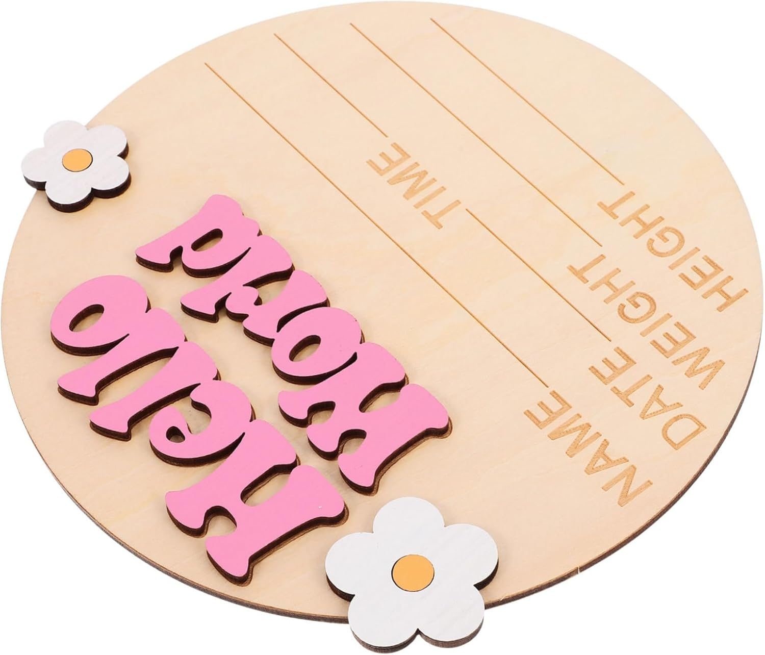 Growth Commemorative Card Wood Name Sign for Nursery Born Announcement Welcome Sign Photo Prop image number 6