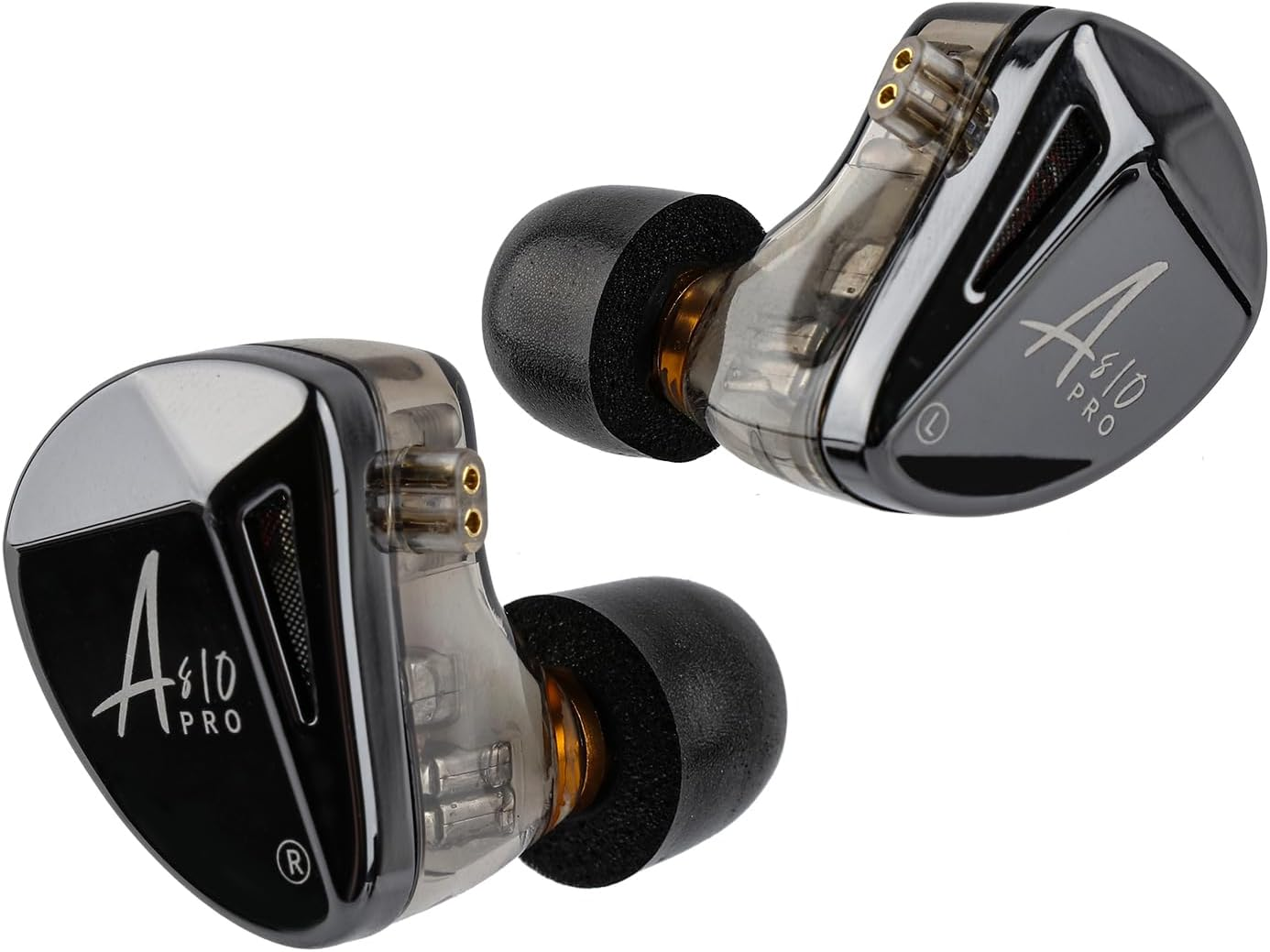 LINSOUL X KZ AS10 PRO 5BA Wired Earbuds, Hifi In-Ear Earphones with Mirror Polygon Faceplate, 2 Pin Detachable Cable for Audiophile (Without Mic) image number 3