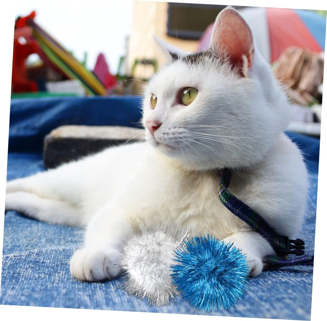 Abaodam 20Pcs Sparkle Ball Cat Toy Funny Cat Toys Interactive Playthings for Pet Supplies for Enrichment Playtime image number 3