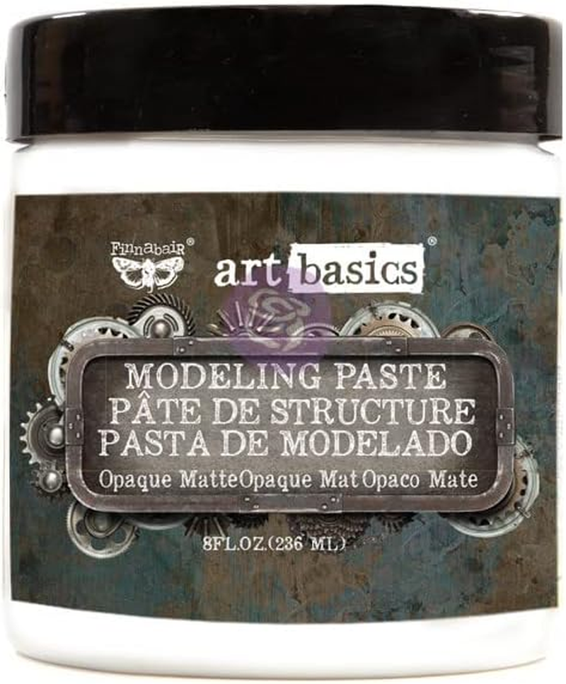 Prima Marketing Art Basics Modeling Paste, 8 Fl. Oz, Opaque Matte