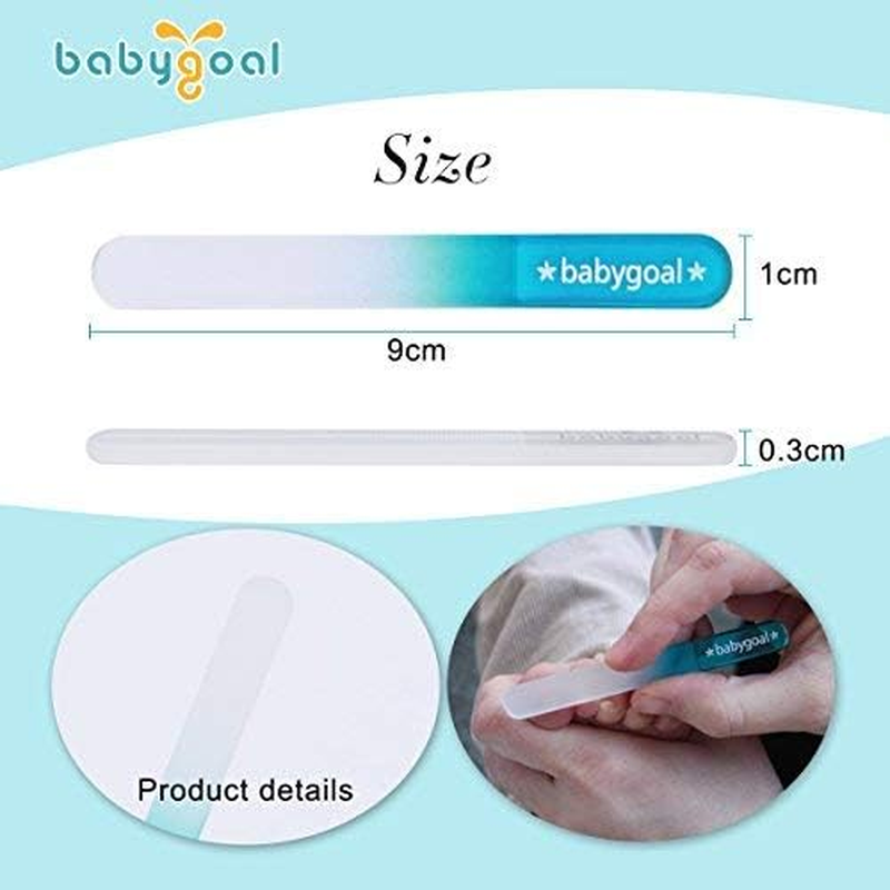 Babygoal Baby Nail Files 3 Pack,Newborn Nail Files with a Pouch,Genuine Czech Float Glass, Gift for Newborns,Toddlers,Infant, Babies &Young Children 3NF02 - 3Nf01-Us image number 6