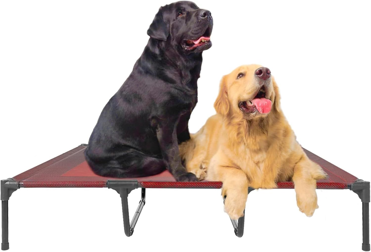 SUDDUS Elevated Dog Bed - Waterproof, Portable, Raised off Floor - Easy Clean for Indoor or Outdoor Use - Medium, Red image number 3