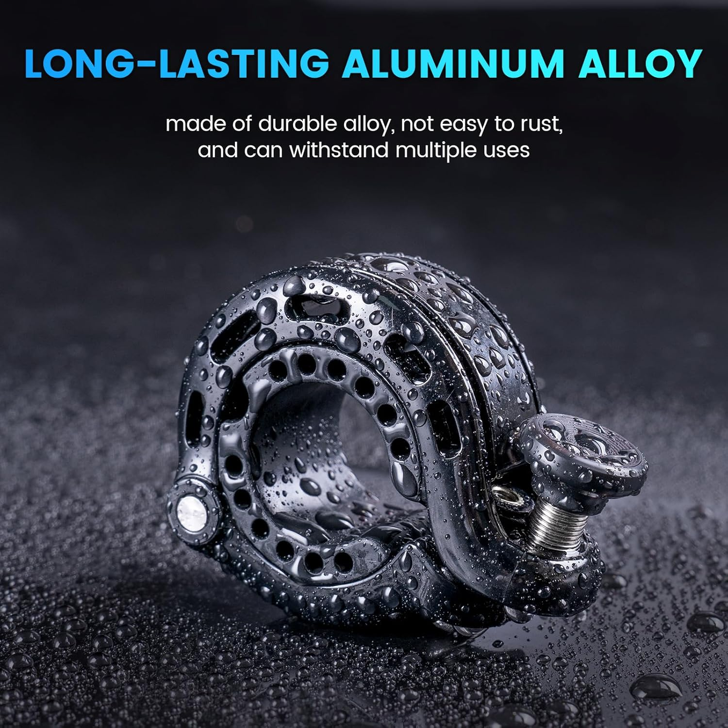 RAVEMEN Q1 Bike Bell - Hidden Design, Lightweight, High Volume, Clear Sound, Aluminum Alloy, Compatible with Mountain Bike, and Cross Bike, Fits Handlebar Inner Diameter 22-31.8Mm image number 4