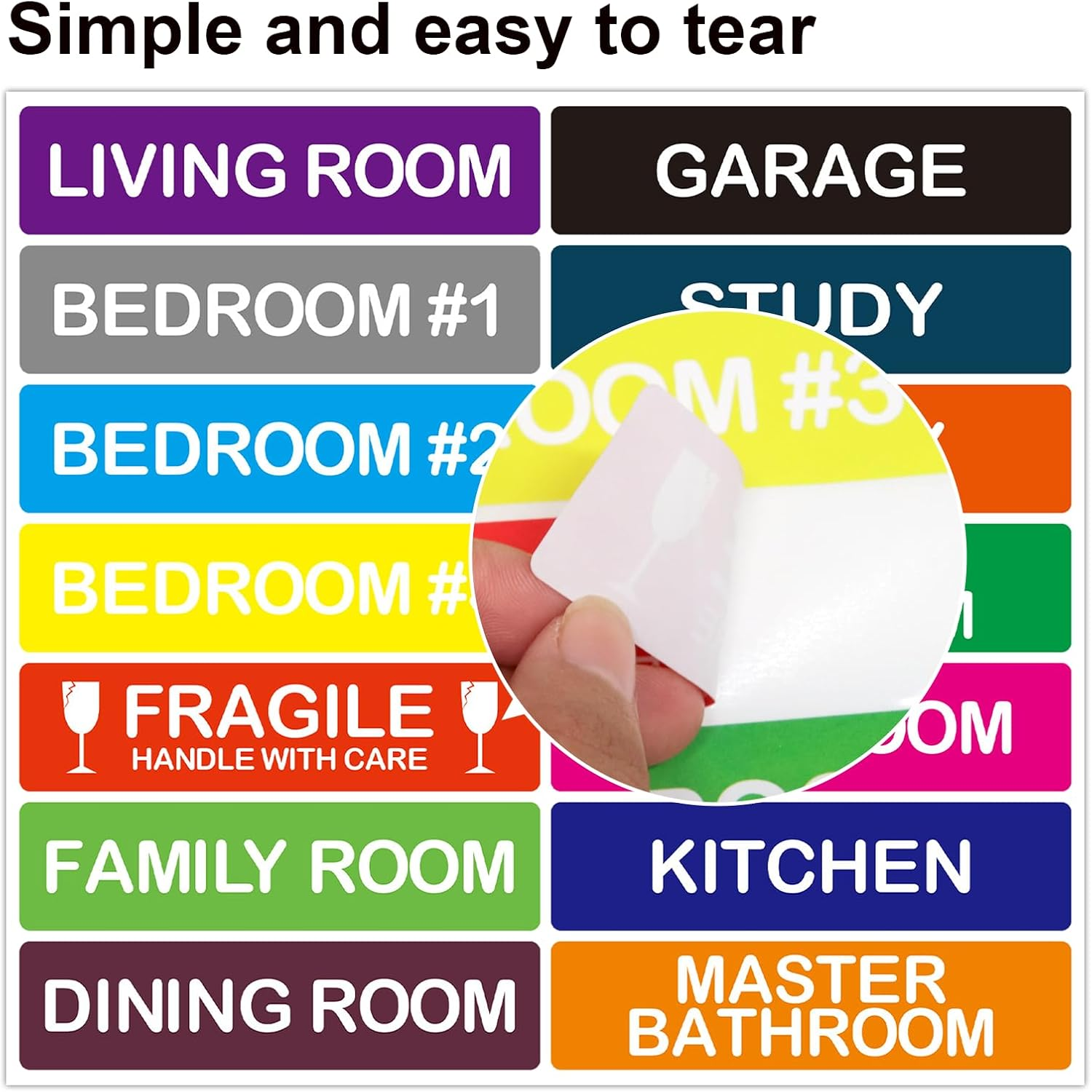 196 Pcs Moving Labels Stickers, Packing Labels for Organizing & Identifying Boxes, Essential Moving Supplies for Home and Office Use, Stress-Free Relocation