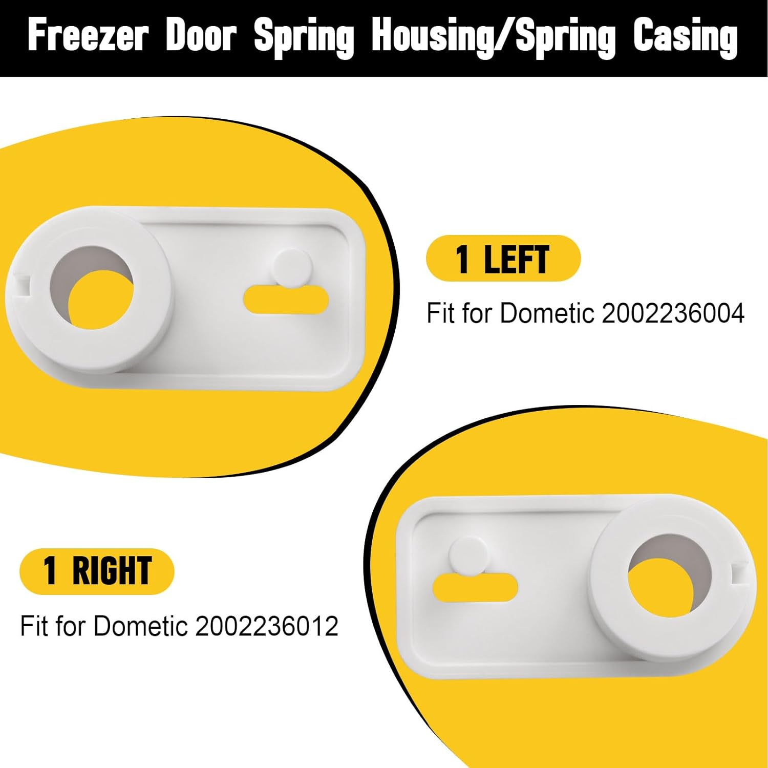 Upgrade for Dometic Freezer Door Spring Housing, Pair of Rv Refrigerators Parts 2002236004 2002236012 Fit for Electrolux/Dometic Series 4/Instamatic Rv/Camper/Caravan 2-Way 3-Way Freezer Doors image number 1