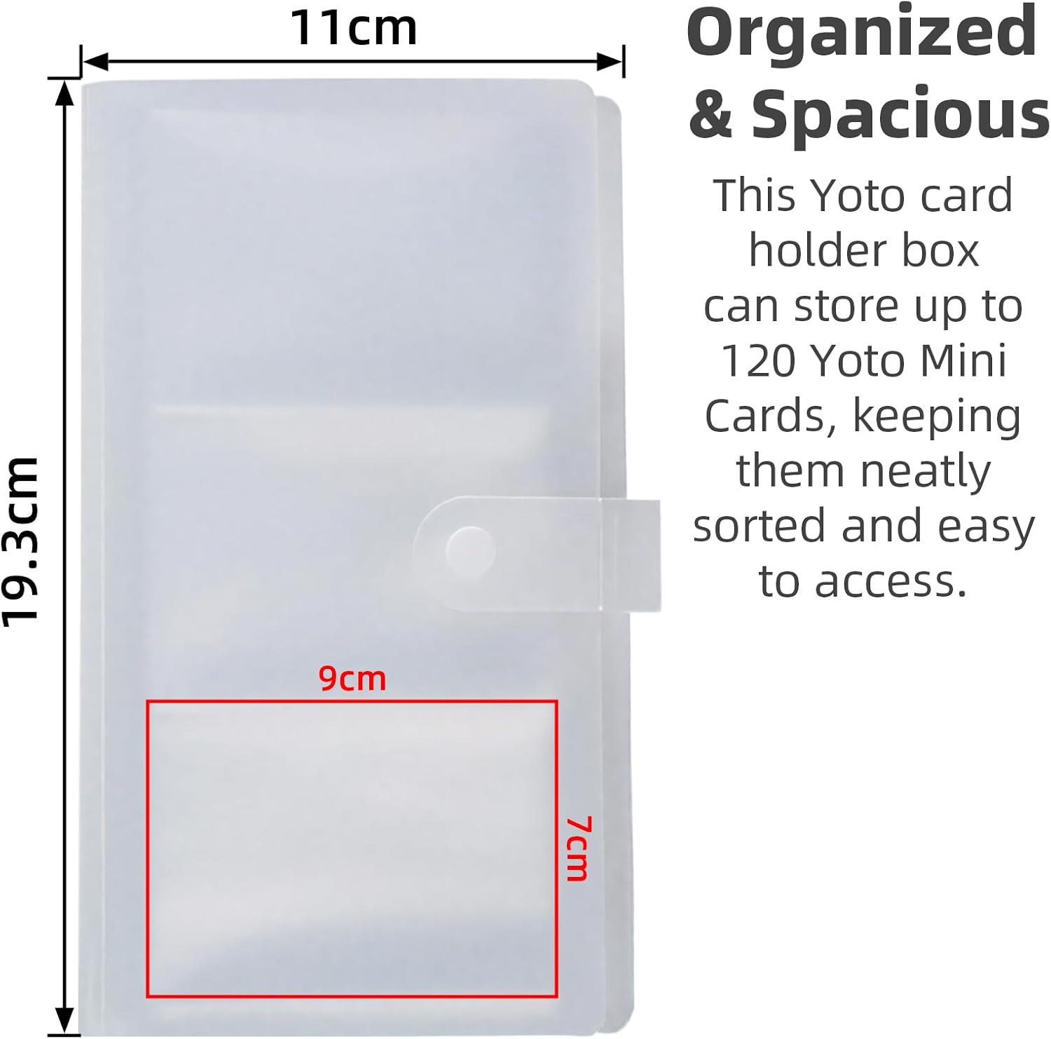 Luojinluoda Yoto Card Holder Box for Kids Holds 120 Cards, Durable Yoto Card Case Storage for Boys & Girls, Organized Yoto Mini Cards Holder for Travel & Home (Frosted Semi-Transparent, Pink) - Pink image number 4