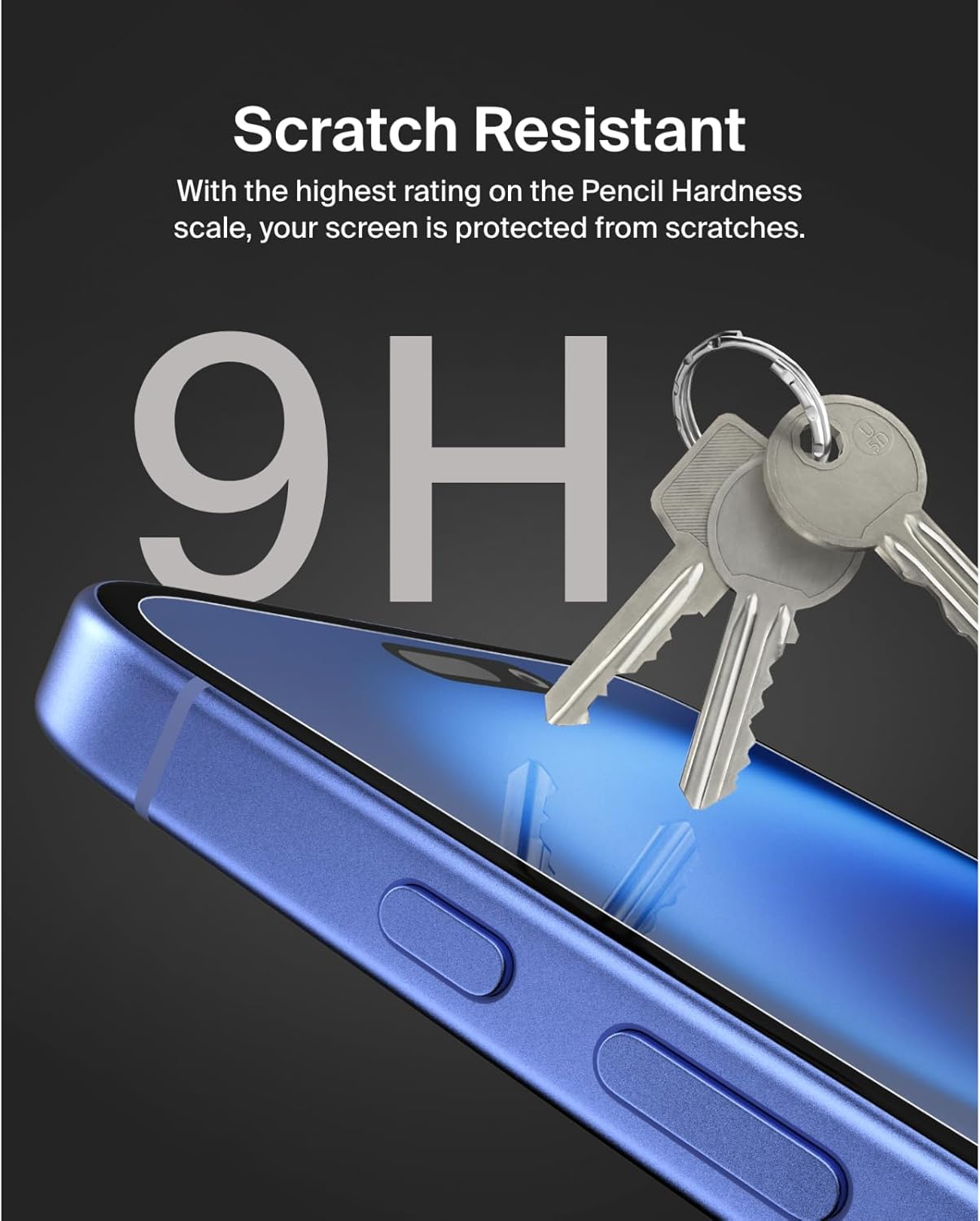 Belkin Screenforce Temperedglass Treated Screen Protector for Iphone 15 plus and 14 Pro Max- Slim & Scratch-Resistant - Includes Easy Align Tray for Bubble Free Application image number 6