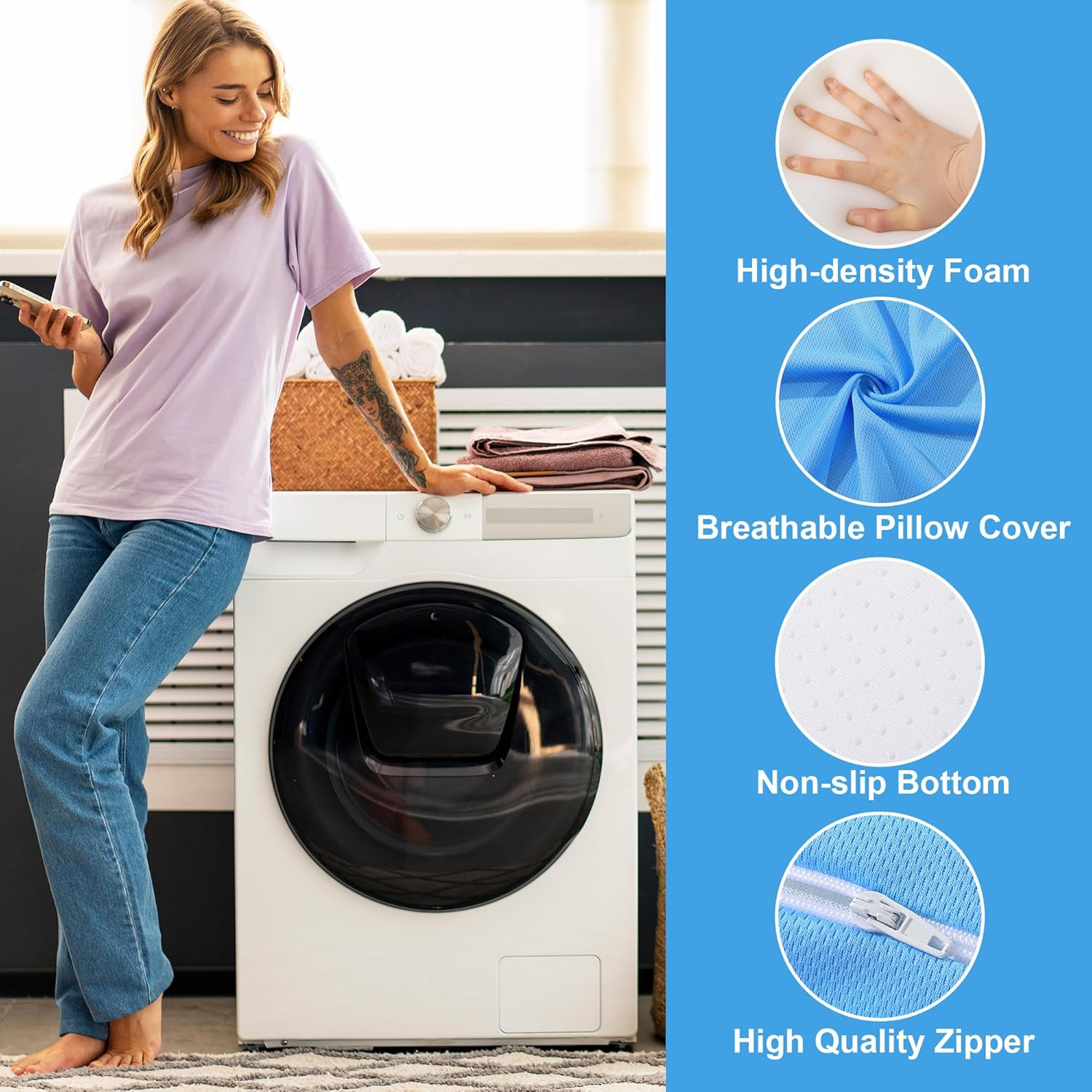 ROYALAY Blanket Lifters for Foot of Bed, Leg Elevation Pillows for after Surgery, Foot Pillows for Elevation While Sleeping, Foot Surgery Recovery Supplies for Foot, Ankle, Leg, Knee, Toes Pain image number 2