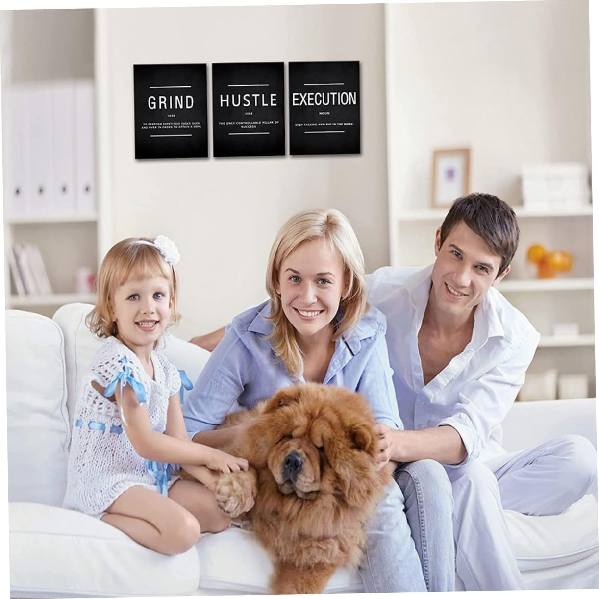 ETHZZLE 3Pcs Inspirational Wall Art for Office Decor Home Decor Wall Art Motivational Quotes