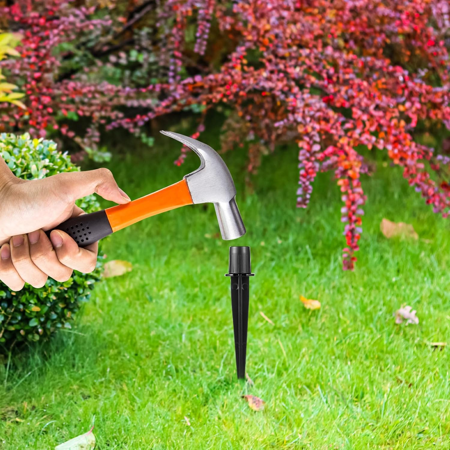 Lasuroa 6Pcs Solar Light Replacement Stakes, 5.31X0.78 Inch Metal Replacement Solar Led Spikes Outdoor Lighting Ground Stakes Accessories Parts with Tape for Garden Landscape Pathway Yard Decor