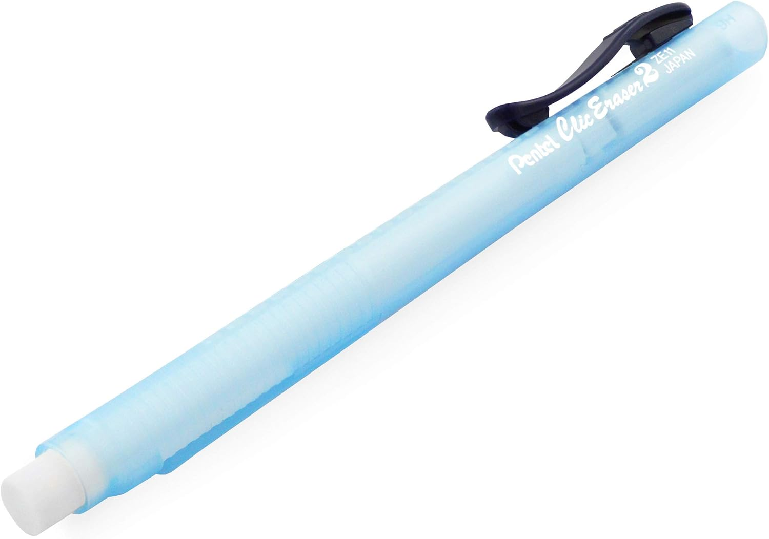 Pentel Clic Stick Eraser Holder - Blue Barrel + Clic White Eraser Refills (1) image number 1