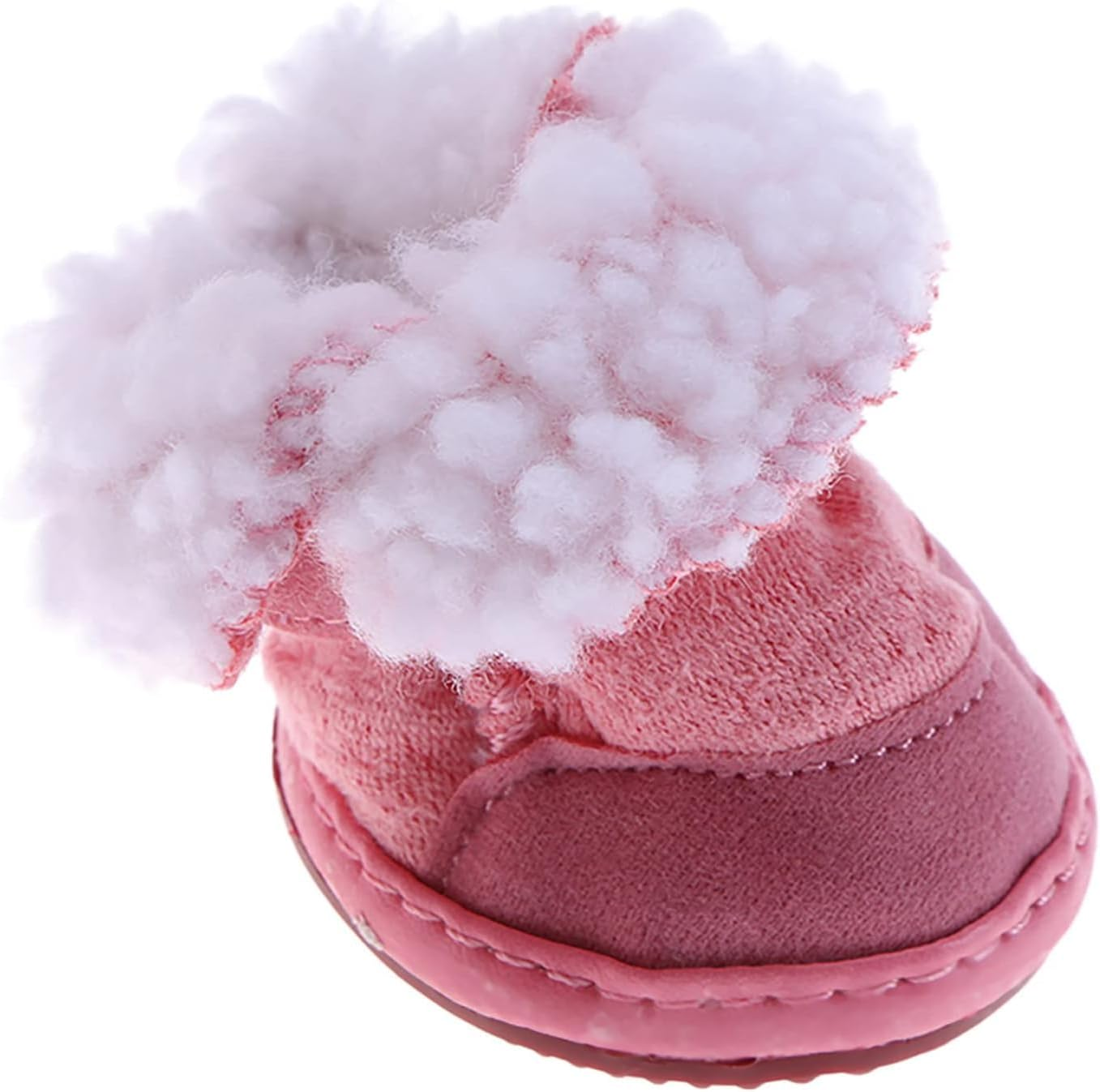 Small Dog Winter Booties, Cold Weahter Dog Shoes for Small Dogs, Boots for Cats, Set of 4 Pieces Snow Boots (Pink, 4) image number 2