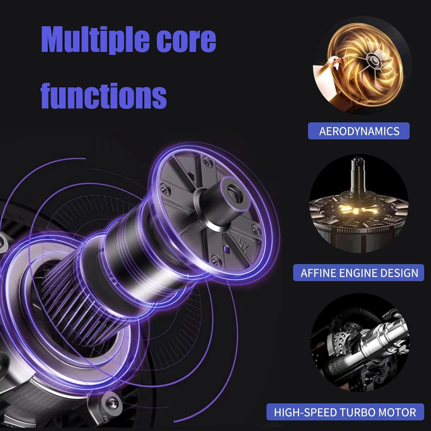 Lumewave Bed Vacuum Cleaner, Household High-Frequency Strong Removal Instrument, Handheld Deep Mattress Vacuum Cleaner, Wireless Vacuum Cleaning Remover Instrument (Purple) - Purple image number 4