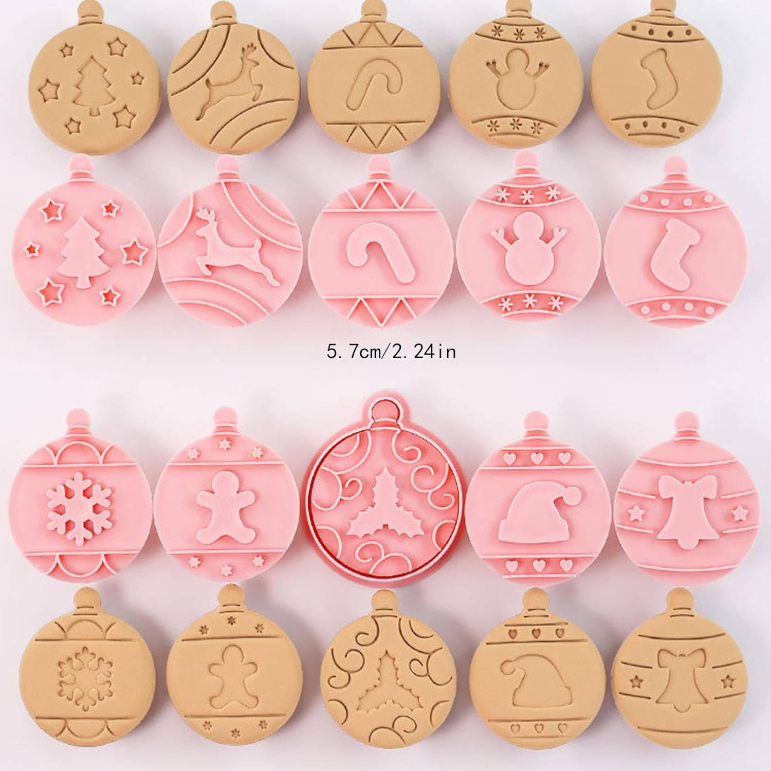 Embossing Cookie Cutters - Baking Mold Embossing Cookie Shapes | Christmas Cookie Cutter Kit for , Fondant, Cake Decoration image number 6
