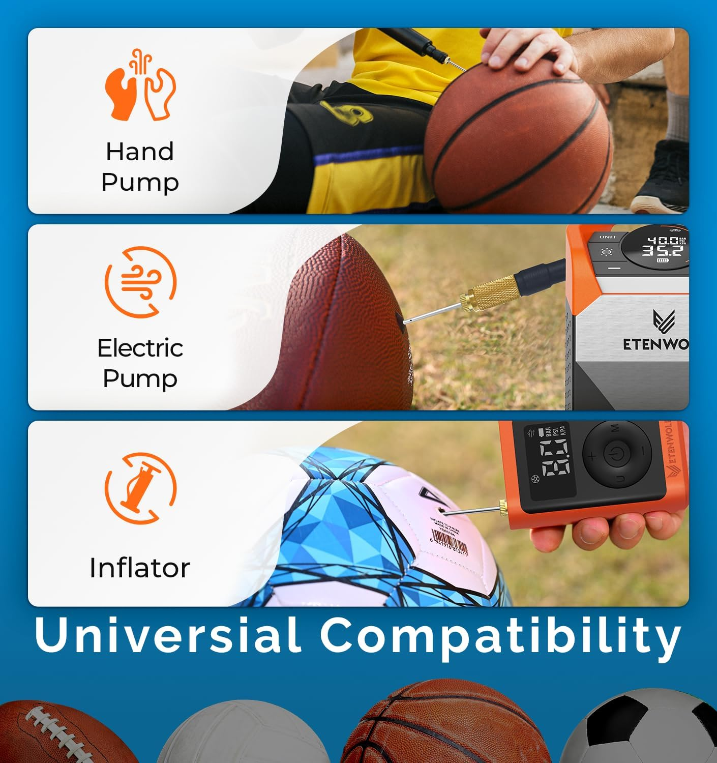 ETENWOLF A102 Brass Ball Pump Needles Pack of 12, No Break Heavy Duty Air Pump Needles for Balls with Storage Case, Compatible with Hand Pump and Electric Pump, Stainless Steel Body image number 3