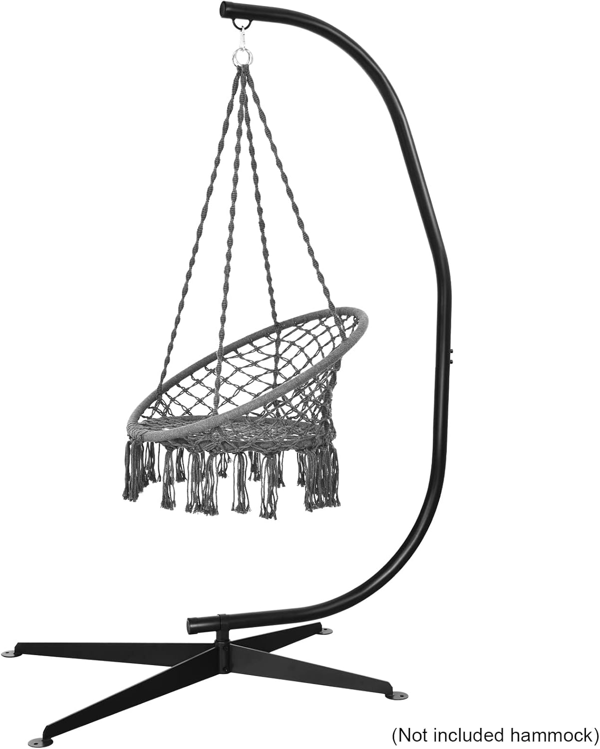Costway Hammock Stand Frame Solid Steel Construction for Hanging Air Porch Swing Chair image number 3